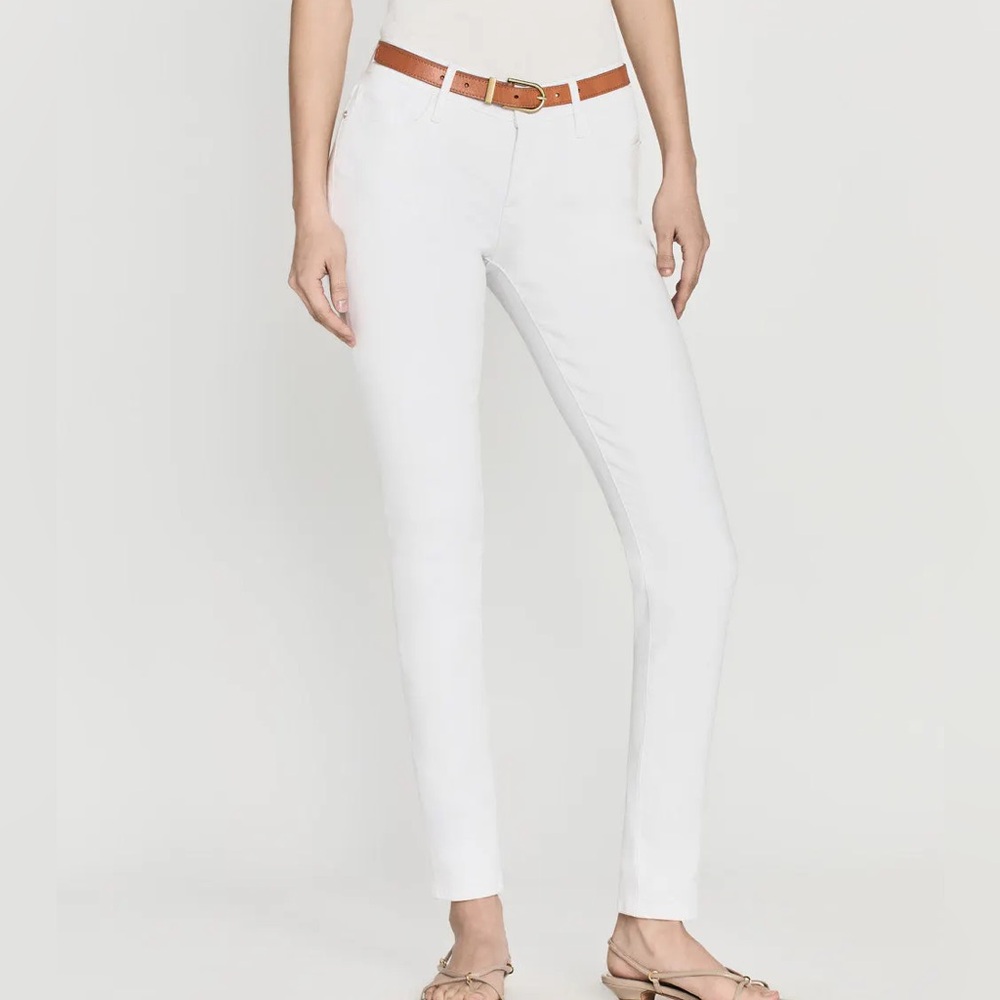 Frame Le High Straight White